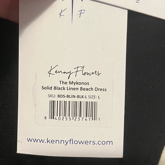 Kenny Flowers The Mykonos Black Linen Dress - Picture 5 of 5
